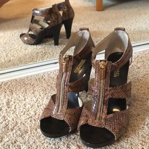 New Michael Michael Kors Snake Skin Heels